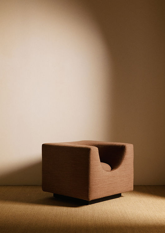 Pair of "Elliptic" Armchairs, Bernard Govin - Brown Chairs