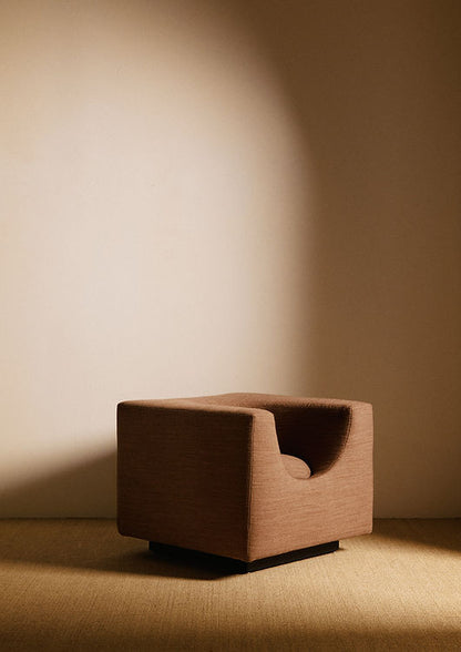 Pair of "Elliptic" Armchairs, Bernard Govin - Brown Chairs