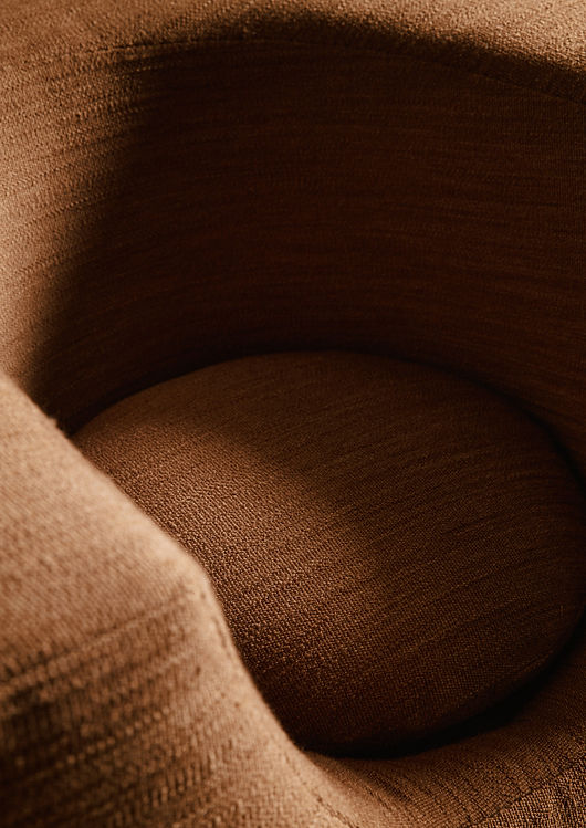 Pair of "Elliptic" Armchairs, Bernard Govin - Brown Chairs