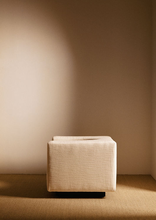 Pair of "Elliptic" Armchairs, Bernard Govin - White Chairs