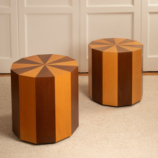 Pair of End Tables with Bevelled Edges End Tables