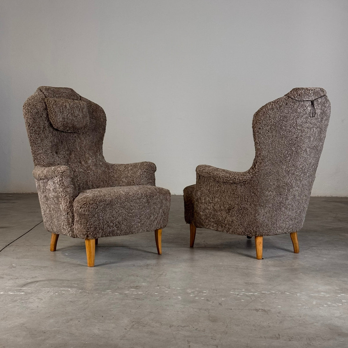 Pair of "Farmor" Armchairs by Carl Malmsten for O.H. Sjögren, 1950s Armchairs