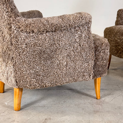 Pair of "Farmor" Armchairs by Carl Malmsten for O.H. Sjögren, 1950s Armchairs