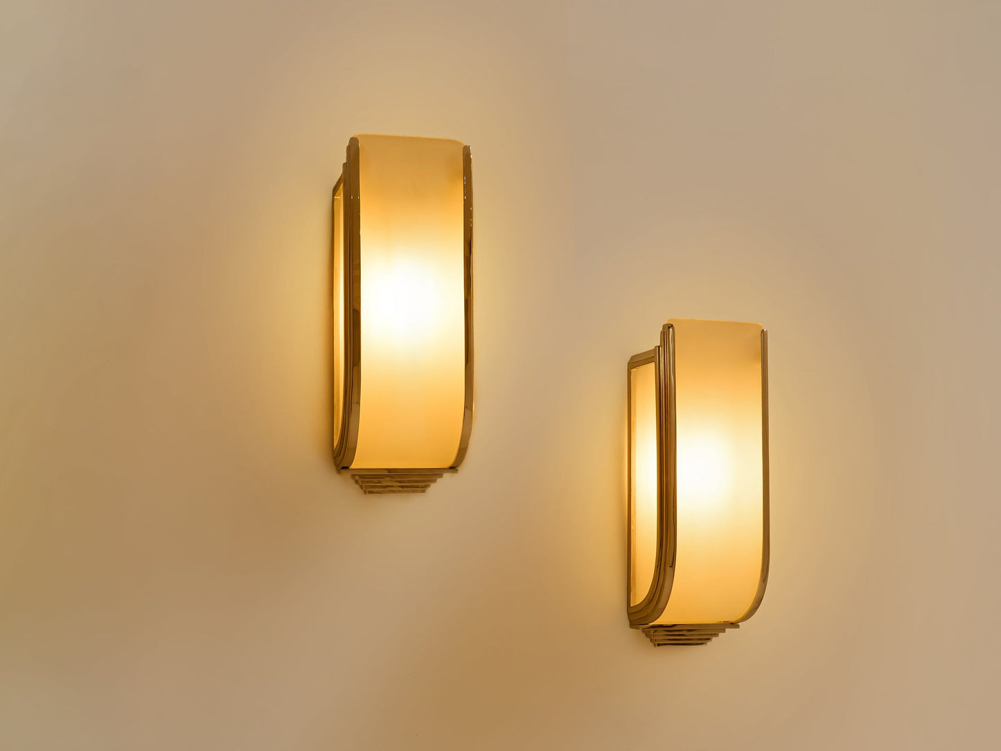 Pair of French Art Deco Modernist Nickel Steel Opaline Wall Lights 1930 Sconces