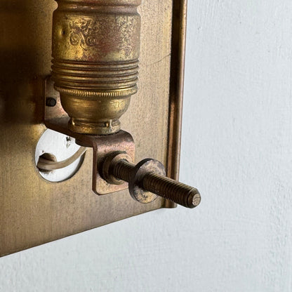 Pair of Glass and Brass Wall Lights by Carl Fagerlund for Orrefors, 1970s Sconces