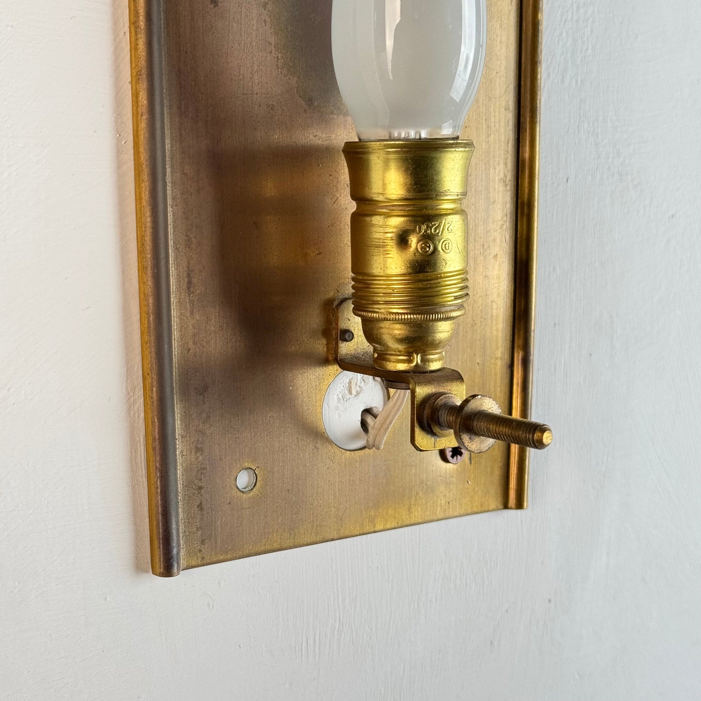 Pair of Glass and Brass Wall Lights by Carl Fagerlund for Orrefors, 1970s Sconces