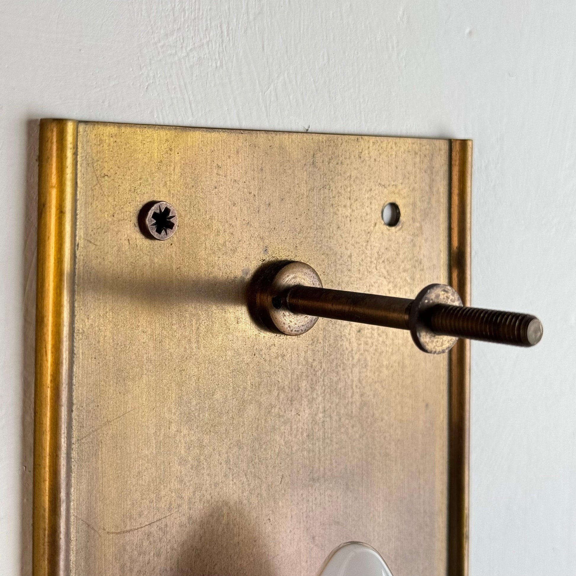 Pair of Glass and Brass Wall Lights by Carl Fagerlund for Orrefors, 1970s Sconces