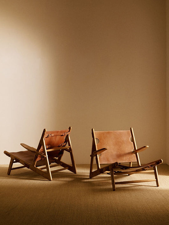 Pair of "Hunting" Armchairs Ed. Fredericia Stolefabrik, Denmark, circa 1950 Chairs