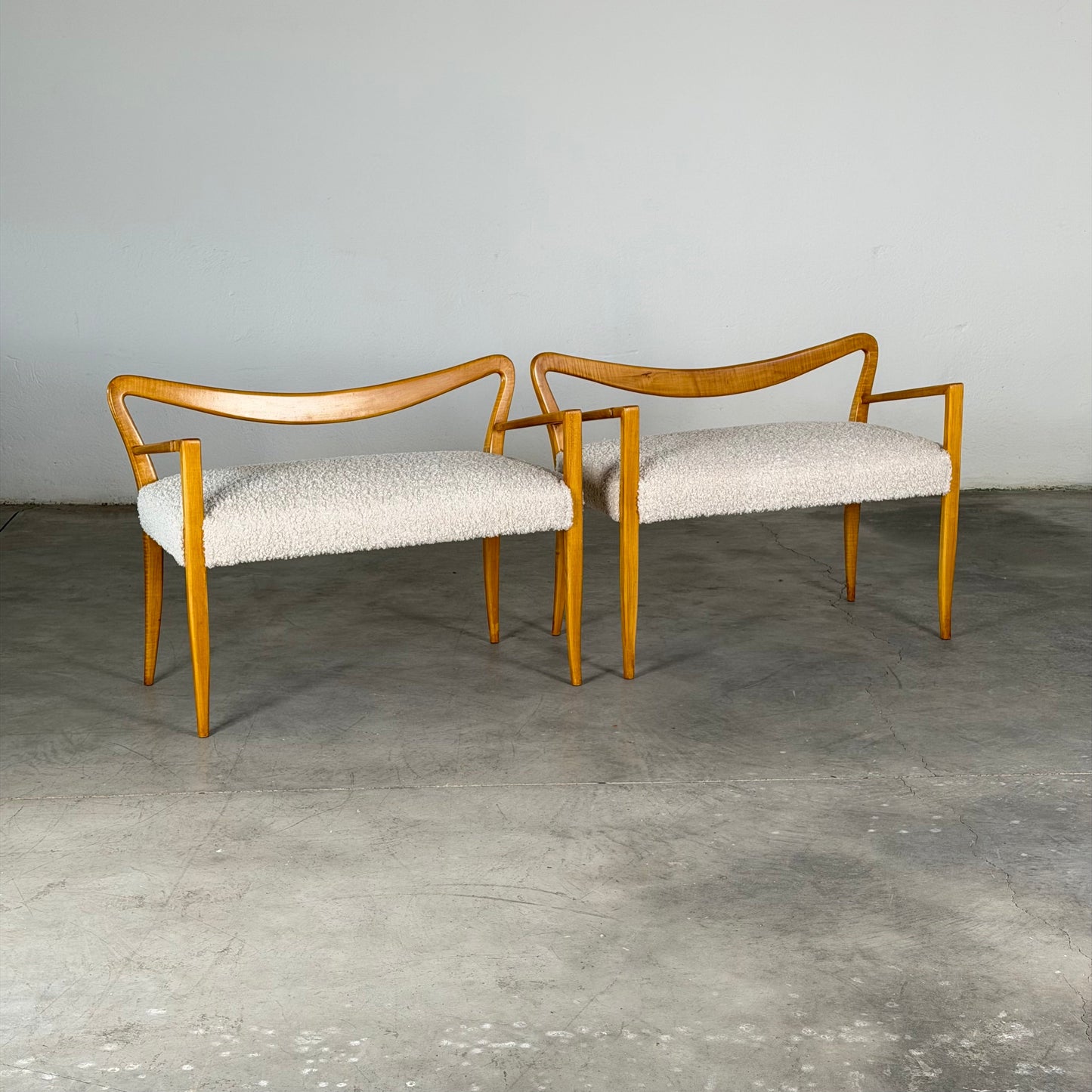 Pair of Italian Benches Attributed to Guglielmo Ulrich, 1940s Benches