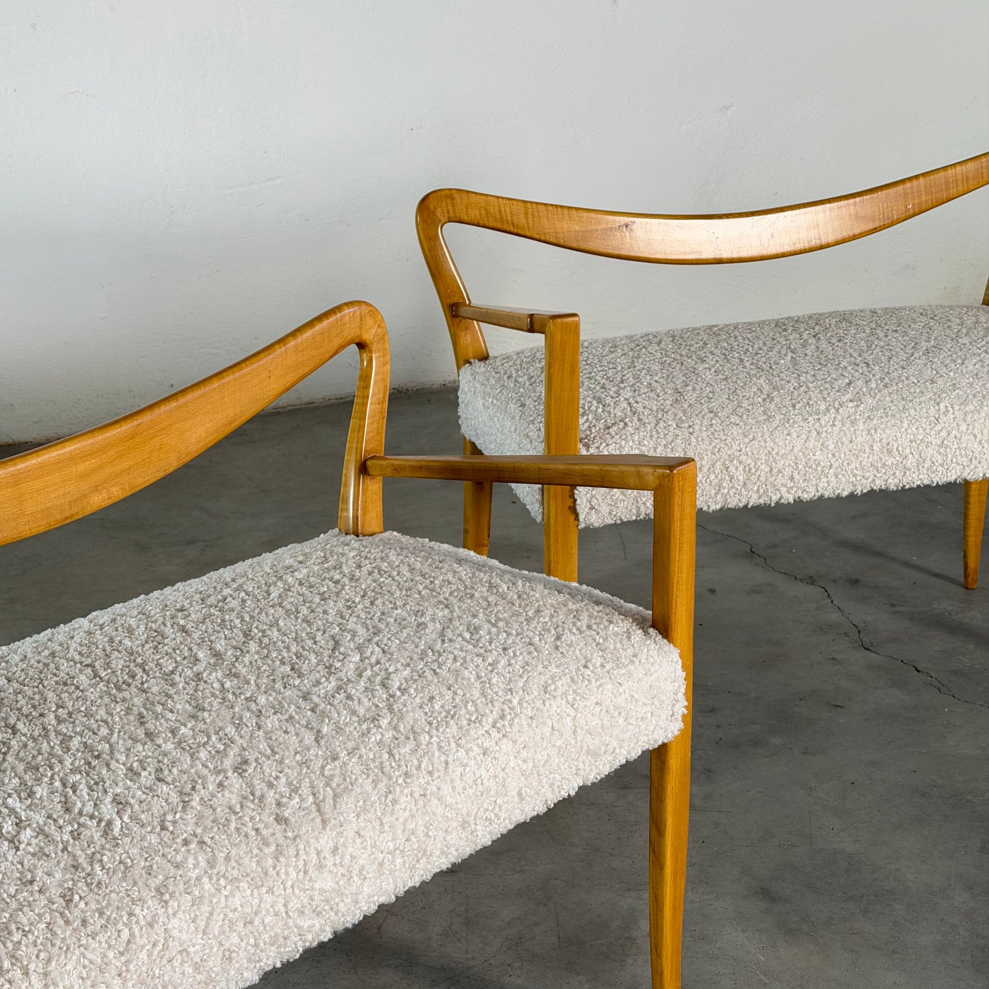 Pair of Italian Benches Attributed to Guglielmo Ulrich, 1940s Benches
