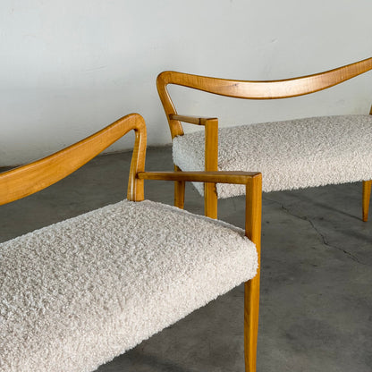 Pair of Italian Benches Attributed to Guglielmo Ulrich, 1940s Benches