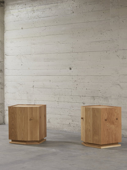 Pair of KADO Oak Nightstands Bedside Tables