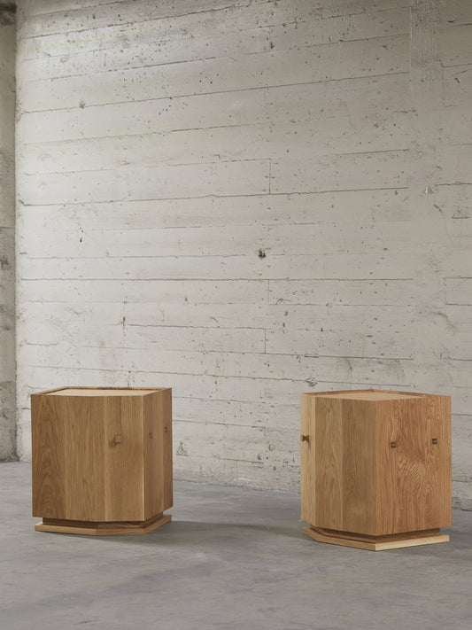 Pair of KADO Oak Nightstands Bedside Tables