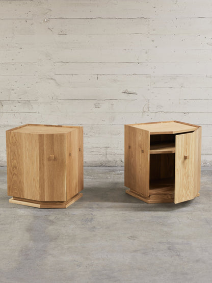 Pair of KADO Oak Nightstands Bedside Tables