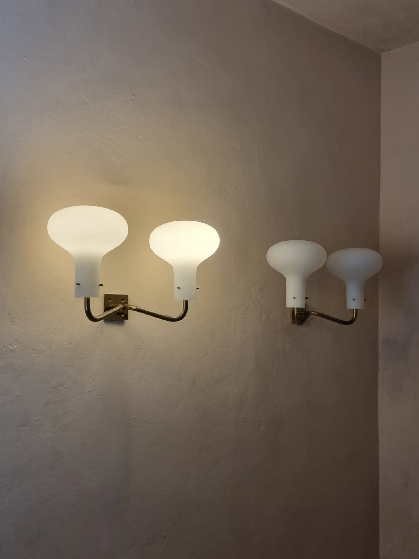 Pair of LP 12A Wall Sconces Designed by Ignazio Gardella for Azucena Sconces