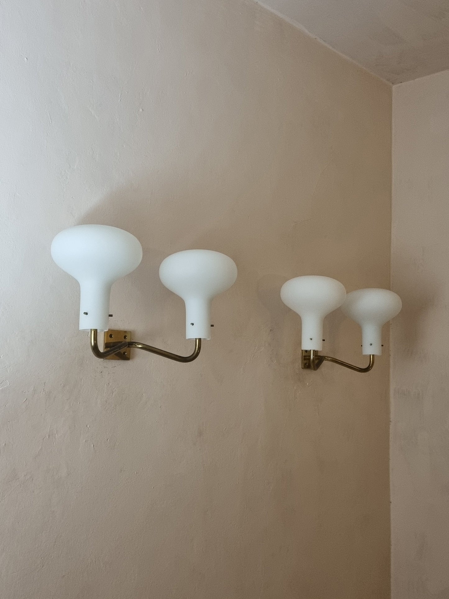 Pair of LP 12A Wall Sconces Designed by Ignazio Gardella for Azucena Sconces