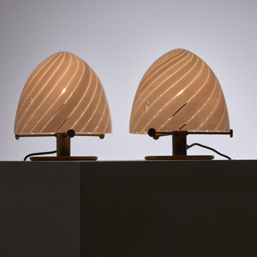 Pair of LT 394 Table Lamps by Carlo Nason for Mazzega - 1970's Table Lamps