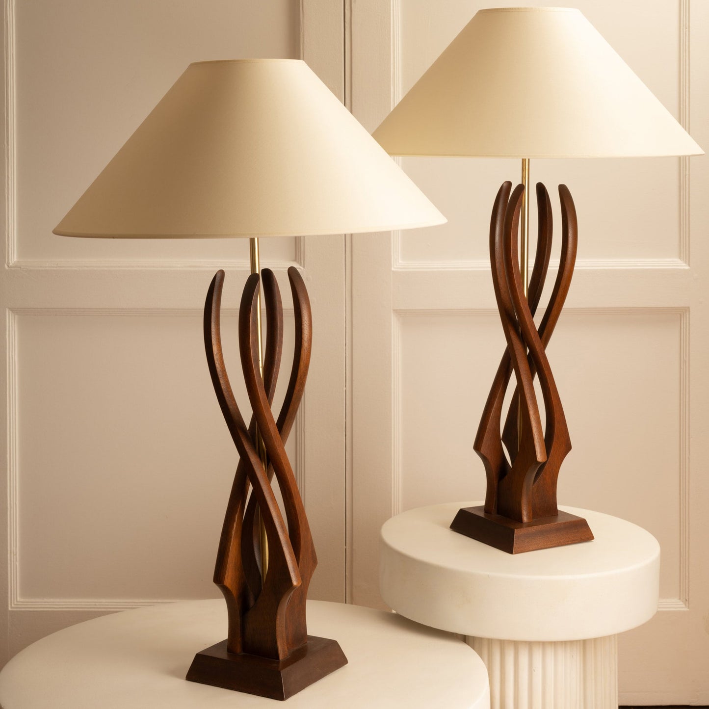 Pair of Large Vintage Lamps From The Mid-20th Century Table Lamps