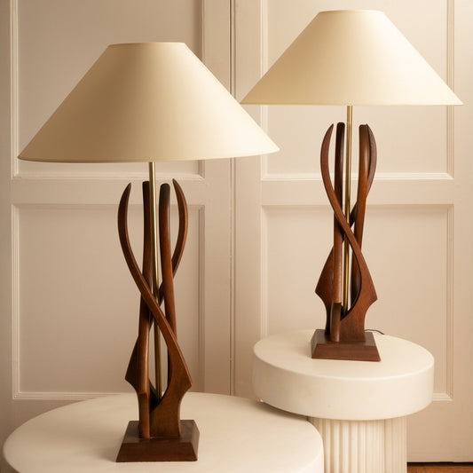 Pair of Large Vintage Lamps From The Mid-20th Century Table Lamps