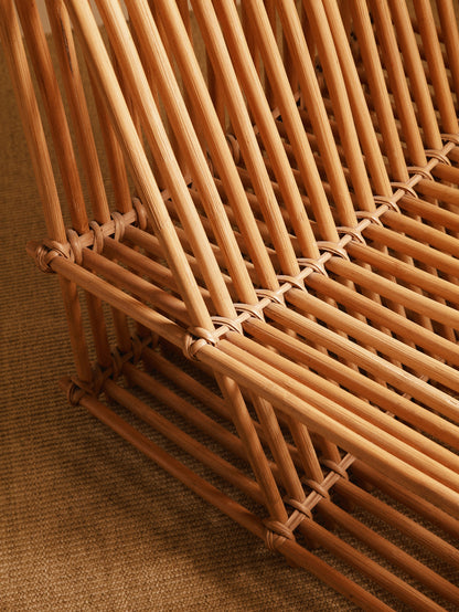Pair of 1970 Low Rattan Chairs Chairs