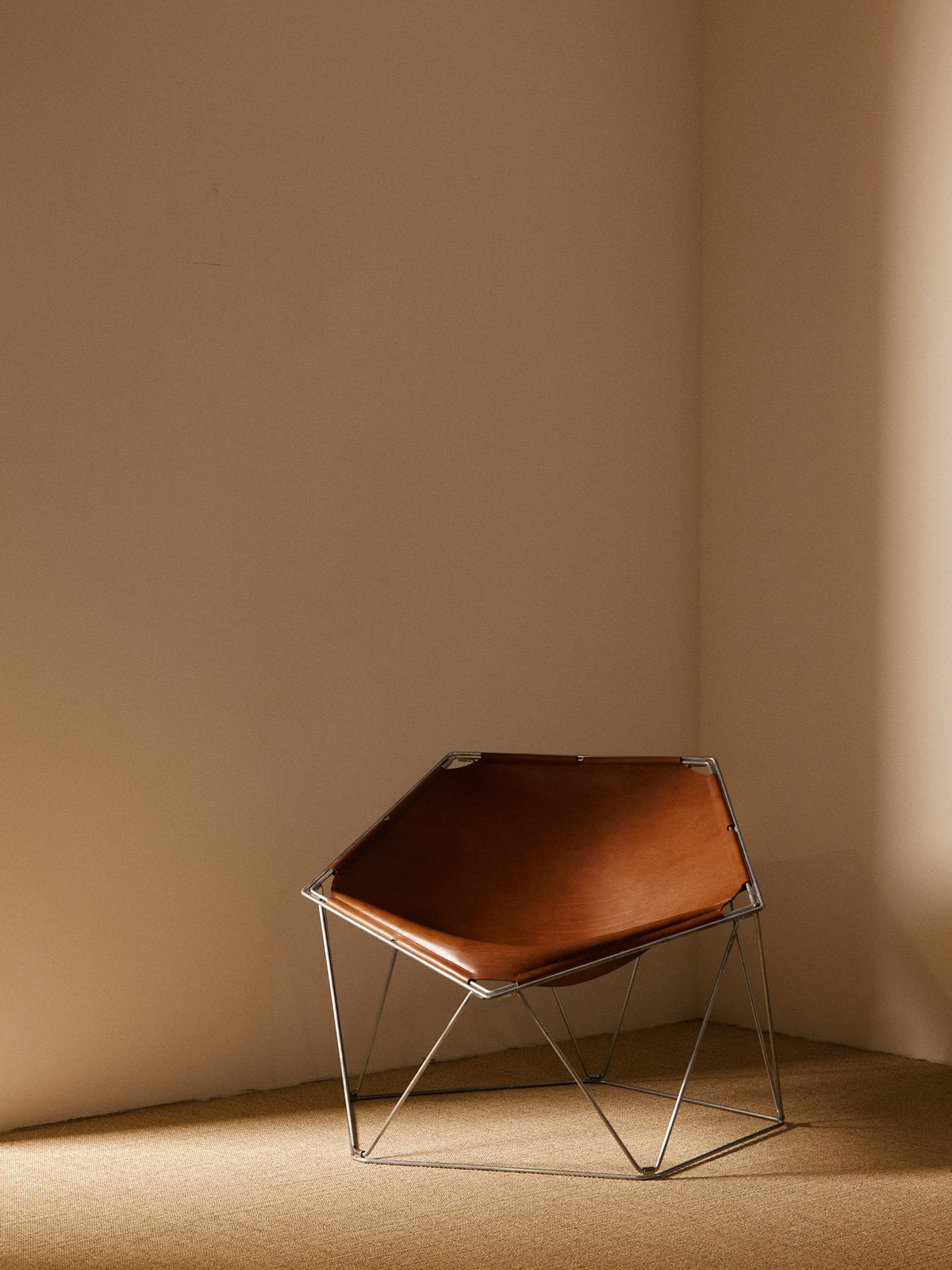 Pair of Jean-Paul Barray & Kim Moltzer 1960 Penta Chairs, Leather and Steel Chairs