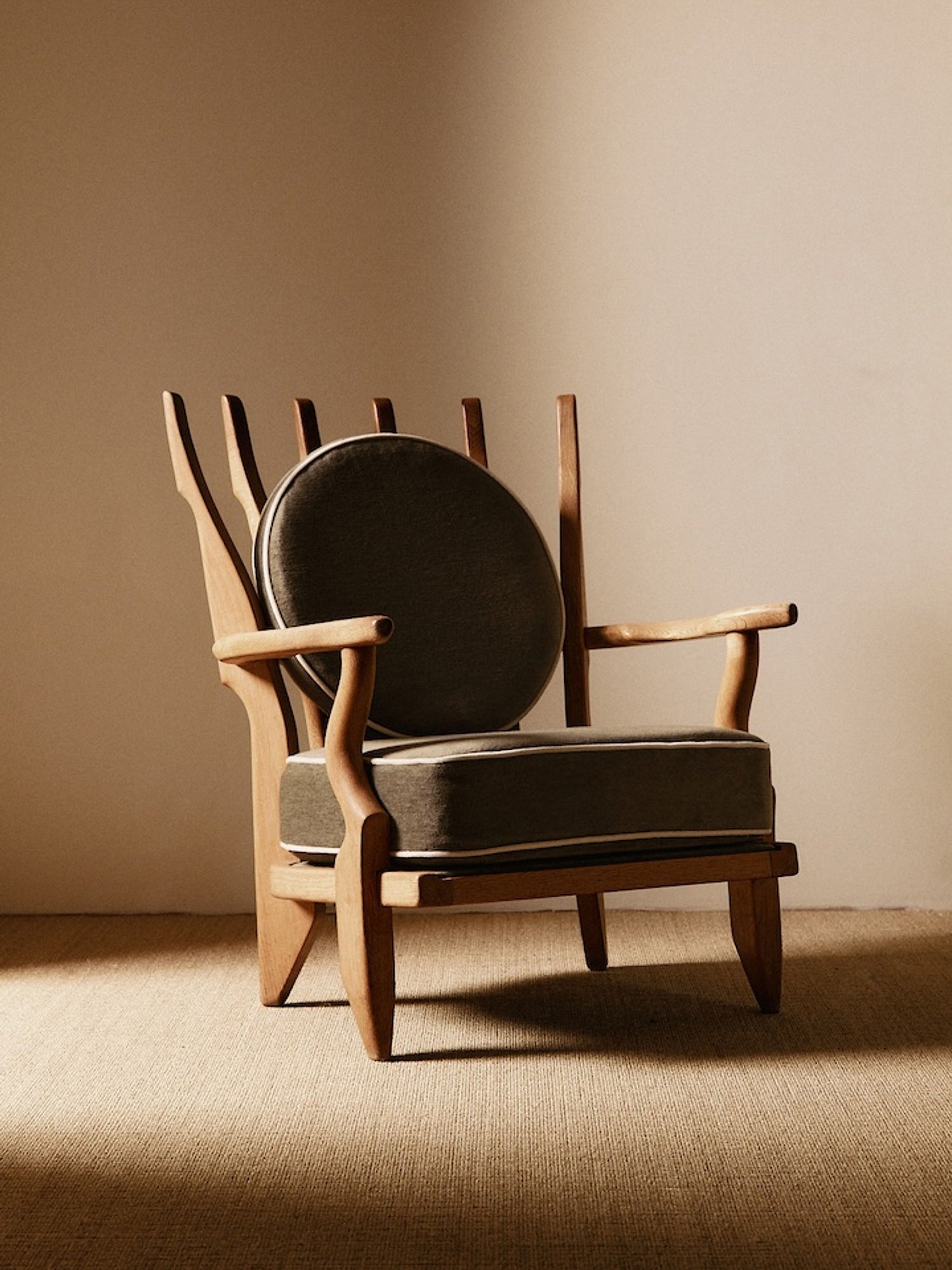 Pair of Petit Repos Armchairs by Guillerme Chambron, France, Circa 1950 Chairs