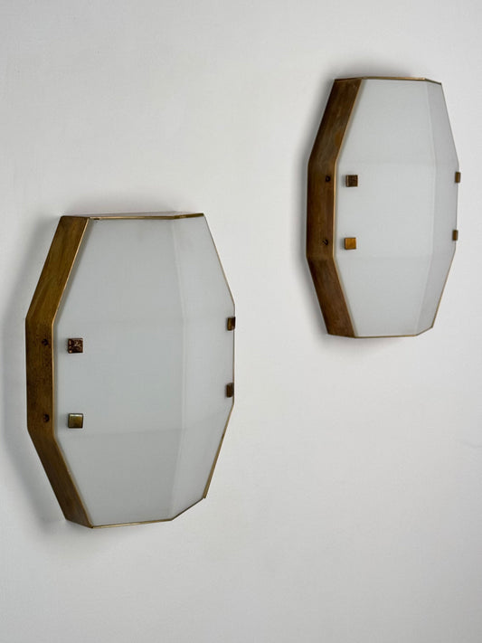 Pair of Rare Wall Sconces Mod. 12898 by Elio Monesi for Arredoluce, 1961 Sconces