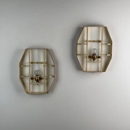 Pair of Rare Wall Sconces Mod. 12898 by Elio Monesi for Arredoluce, 1961 Sconces