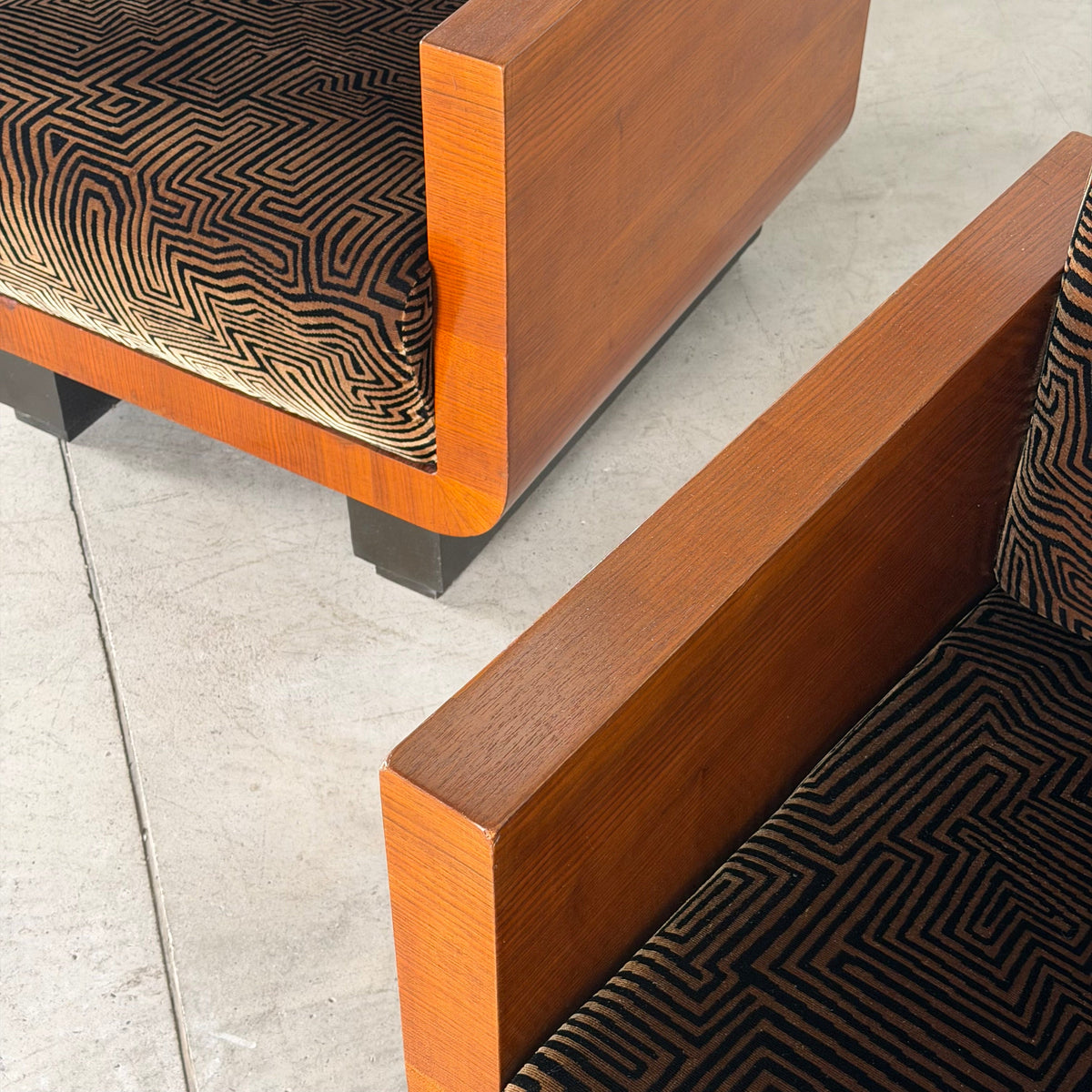 Pair of Rationalist Club Armchairs by Giuseppe Pagano, Reimagined by FORME, 1930s Armchairs