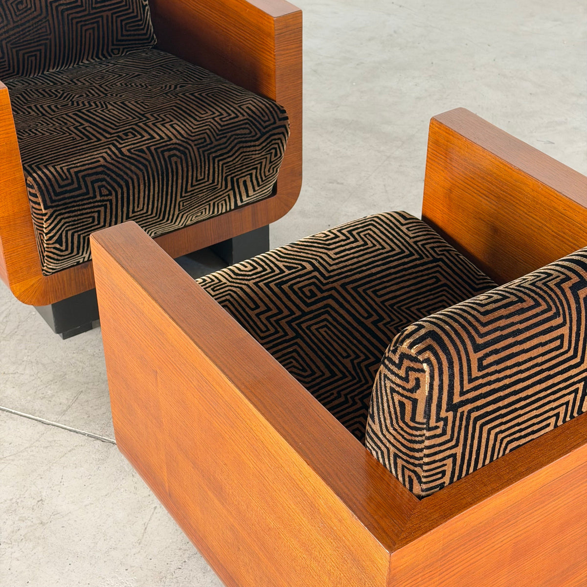 Pair of Rationalist Club Armchairs by Giuseppe Pagano, Reimagined by FORME, 1930s Armchairs
