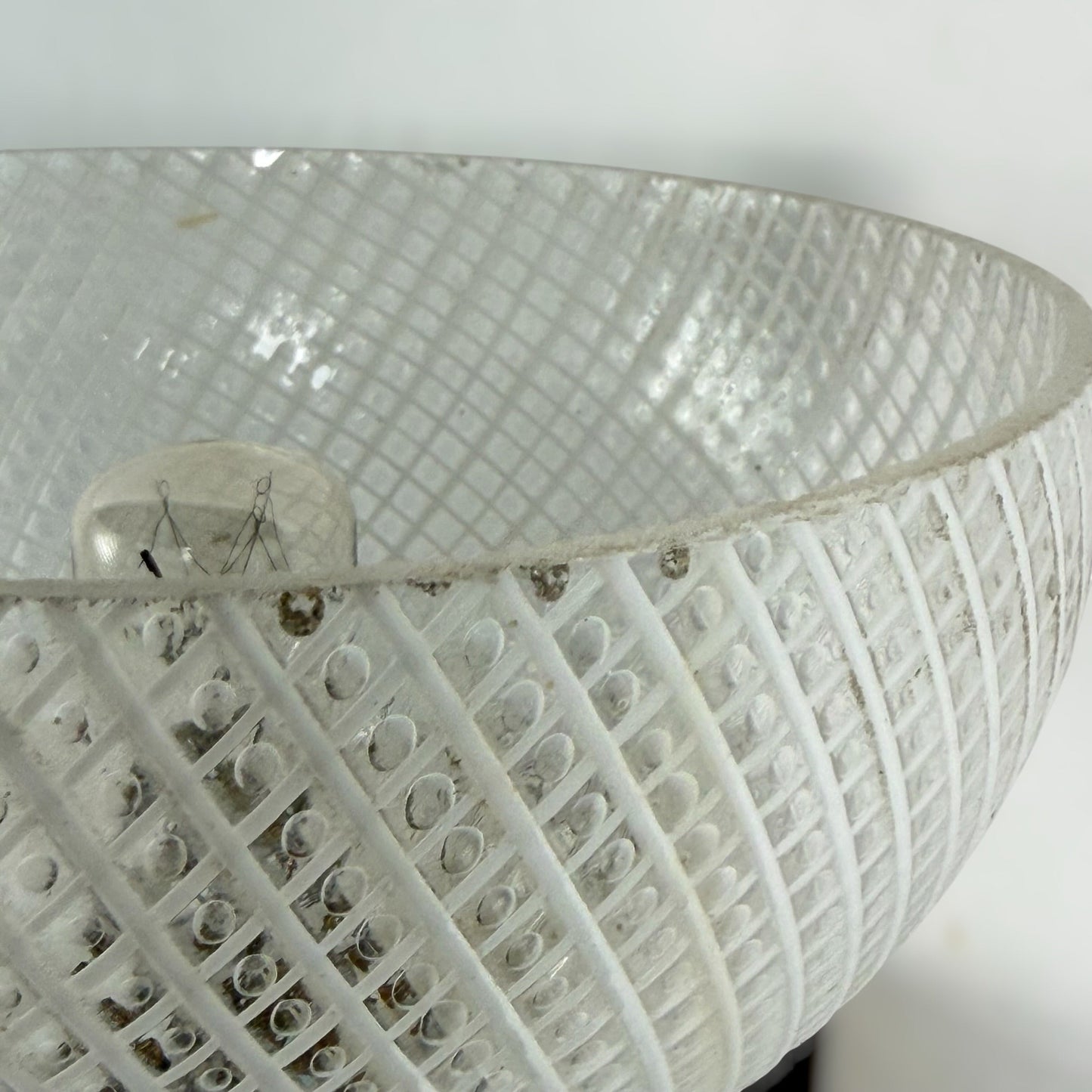 Pair of Reticello Murano Glass Wall Sconces Attributed to Carlo Scarpa for Venini 1940s Sconces