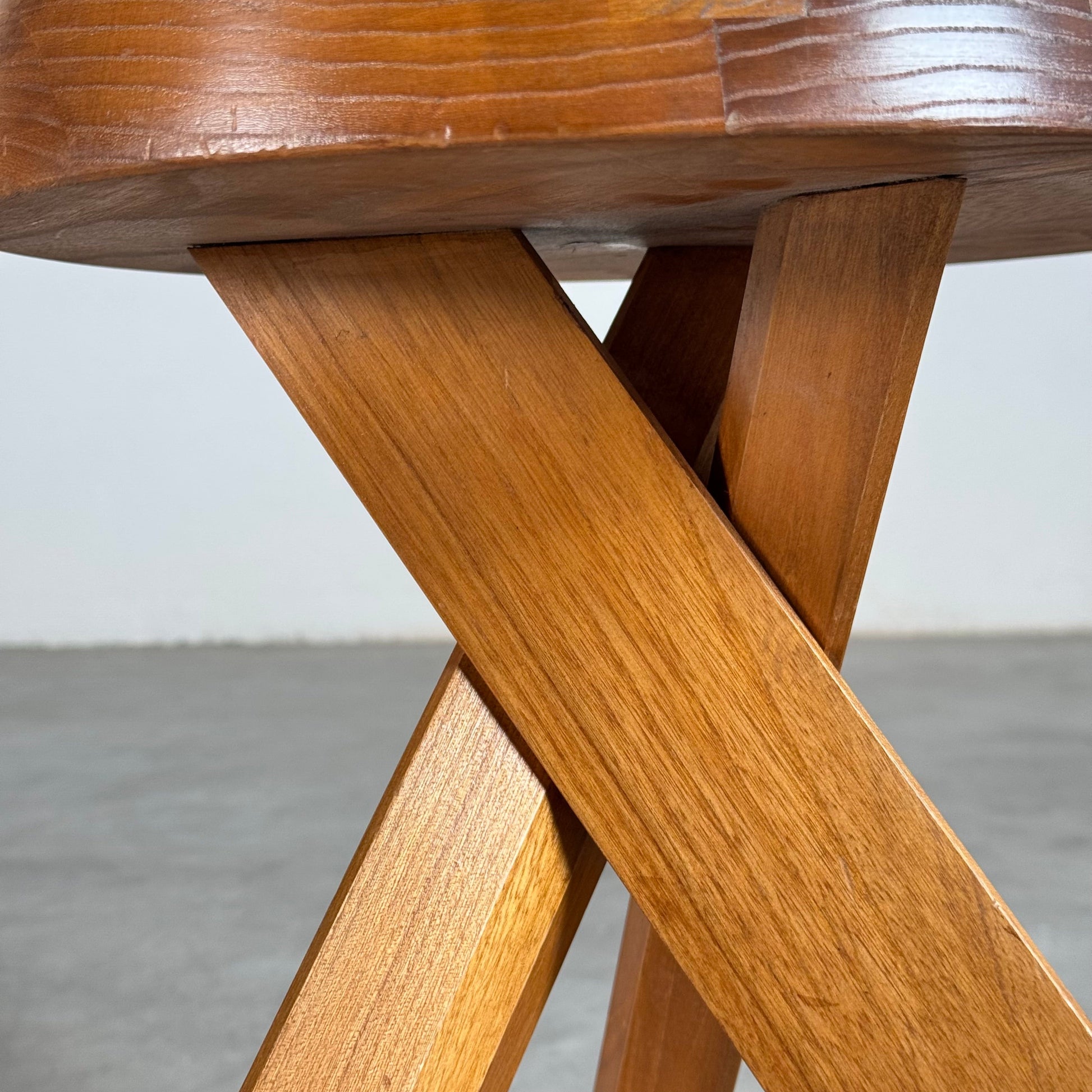 Pair of S13 Stools in Solid Elm by Pierre Chapo, France, 1970s Stools