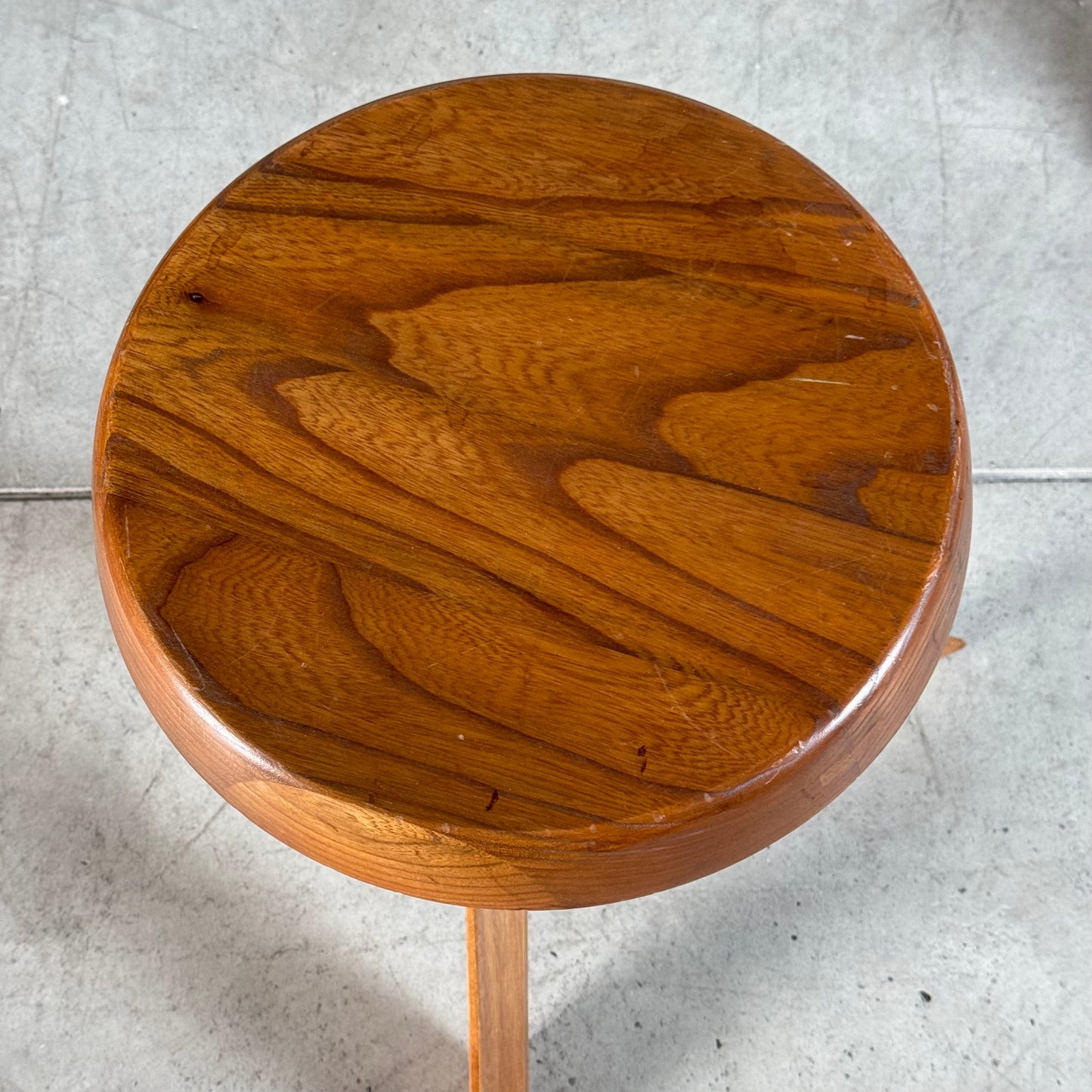 Pair of S13 Stools in Solid Elm by Pierre Chapo, France, 1970s Stools