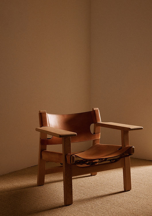 Pair of "Spanish" Armchairs by Borge Mogensen, Denmark, circa 1960 Chairs