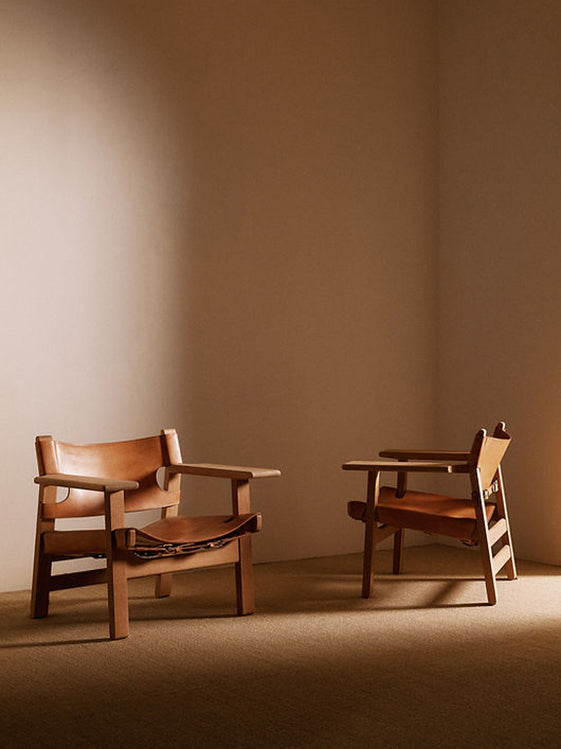 Pair of "Spanish" Armchairs by Borge Mogensen, Denmark, circa 1960 Chairs