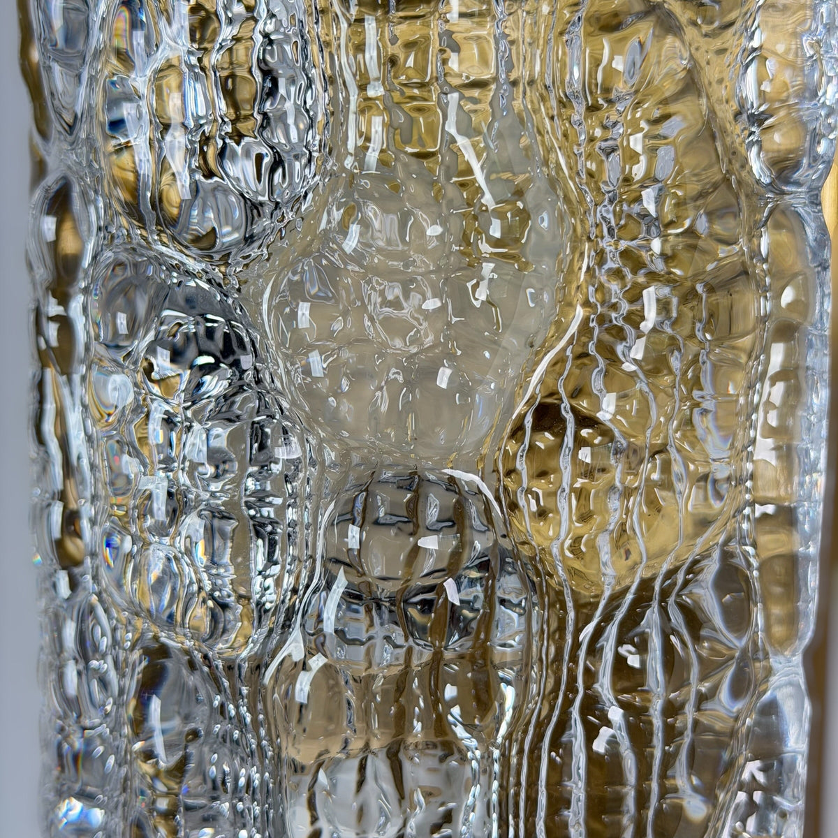 Pair of Textured Glass Wall Lights by Carl Fagerlund for Orrefors, 1970s Sconces