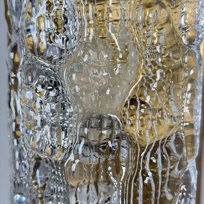 Pair of Textured Glass Wall Lights by Carl Fagerlund for Orrefors, 1970s Sconces