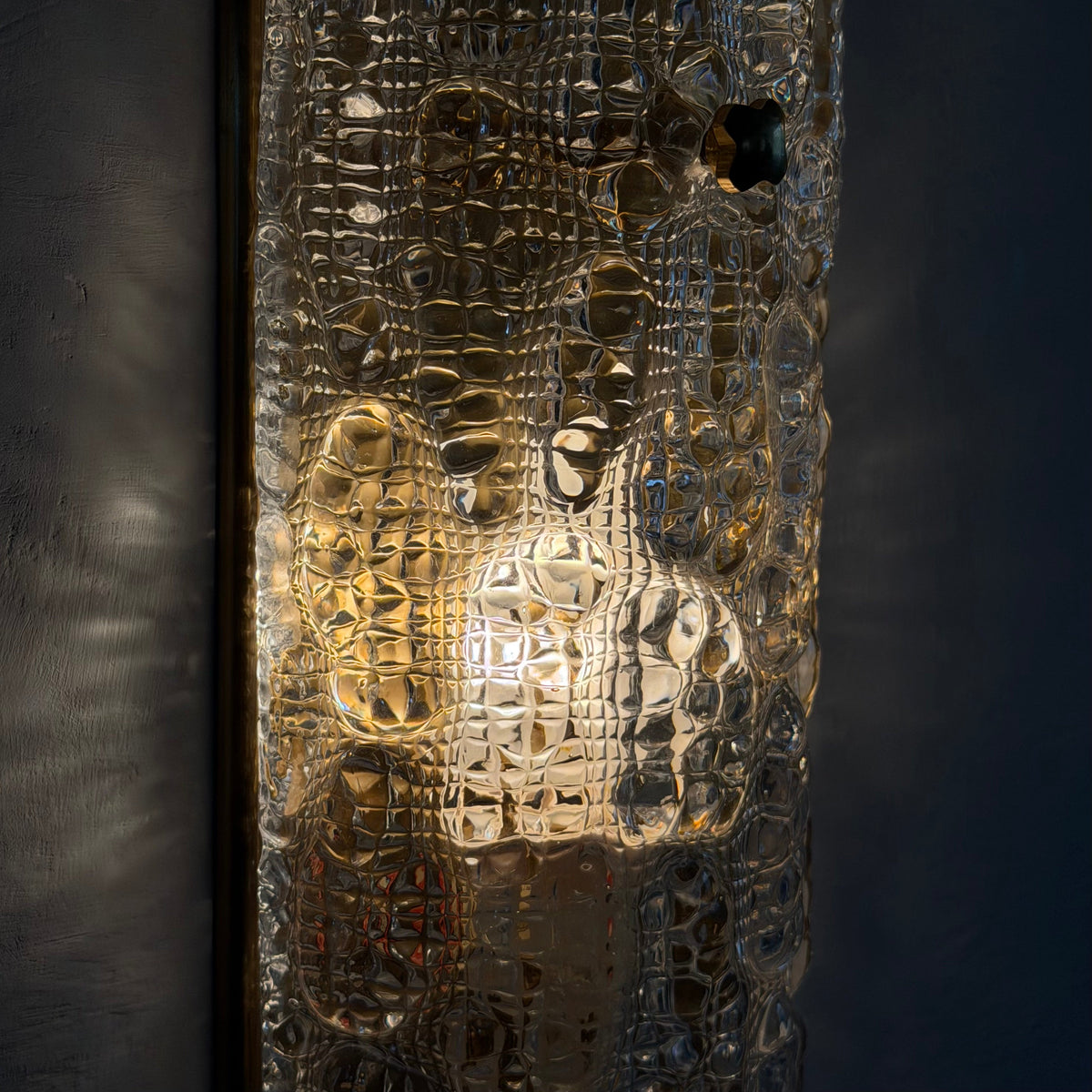 Pair of Textured Glass Wall Lights by Carl Fagerlund for Orrefors, 1970s Sconces