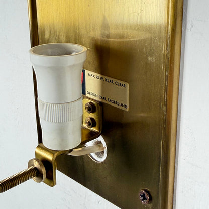 Pair of Textured Glass Wall Lights by Carl Fagerlund for Orrefors, 1970s Sconces
