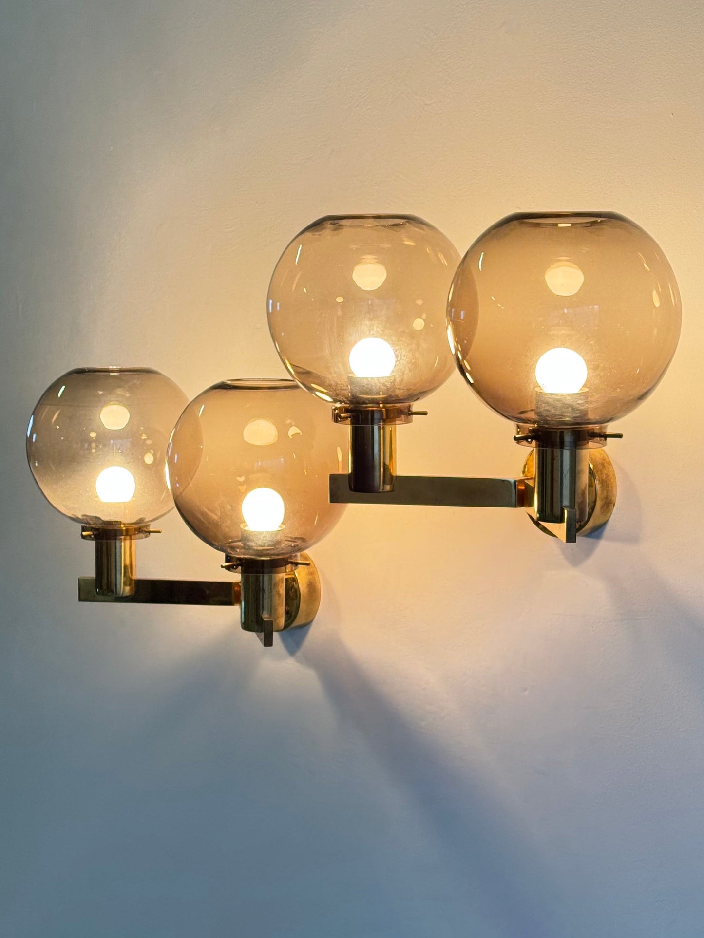 Pair of Two-Light V-149/2 Wall Sconces by Hans-Agne Jakobsson for AB Markaryd Sconces