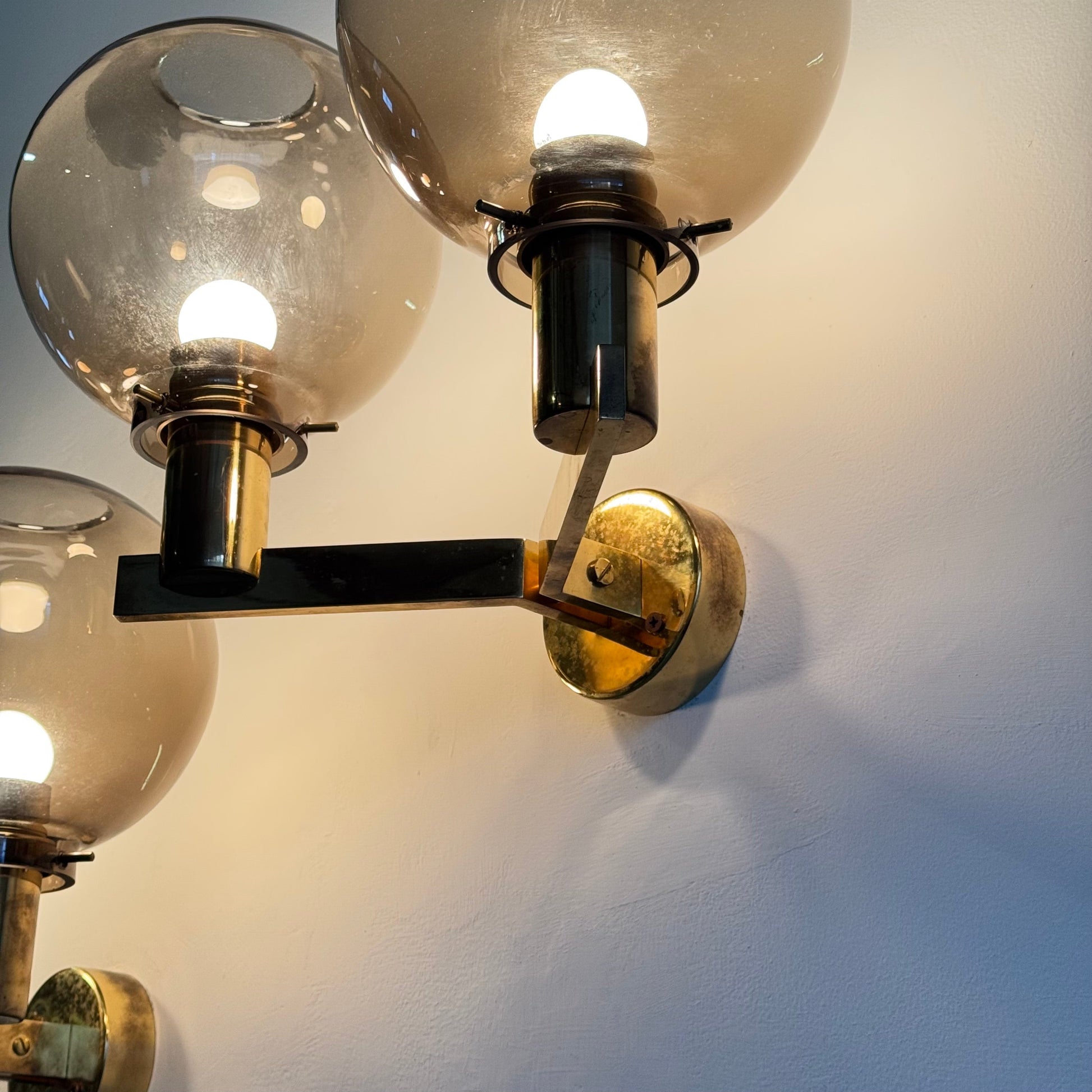 Pair of Two-Light V-149/2 Wall Sconces by Hans-Agne Jakobsson for AB Markaryd Sconces