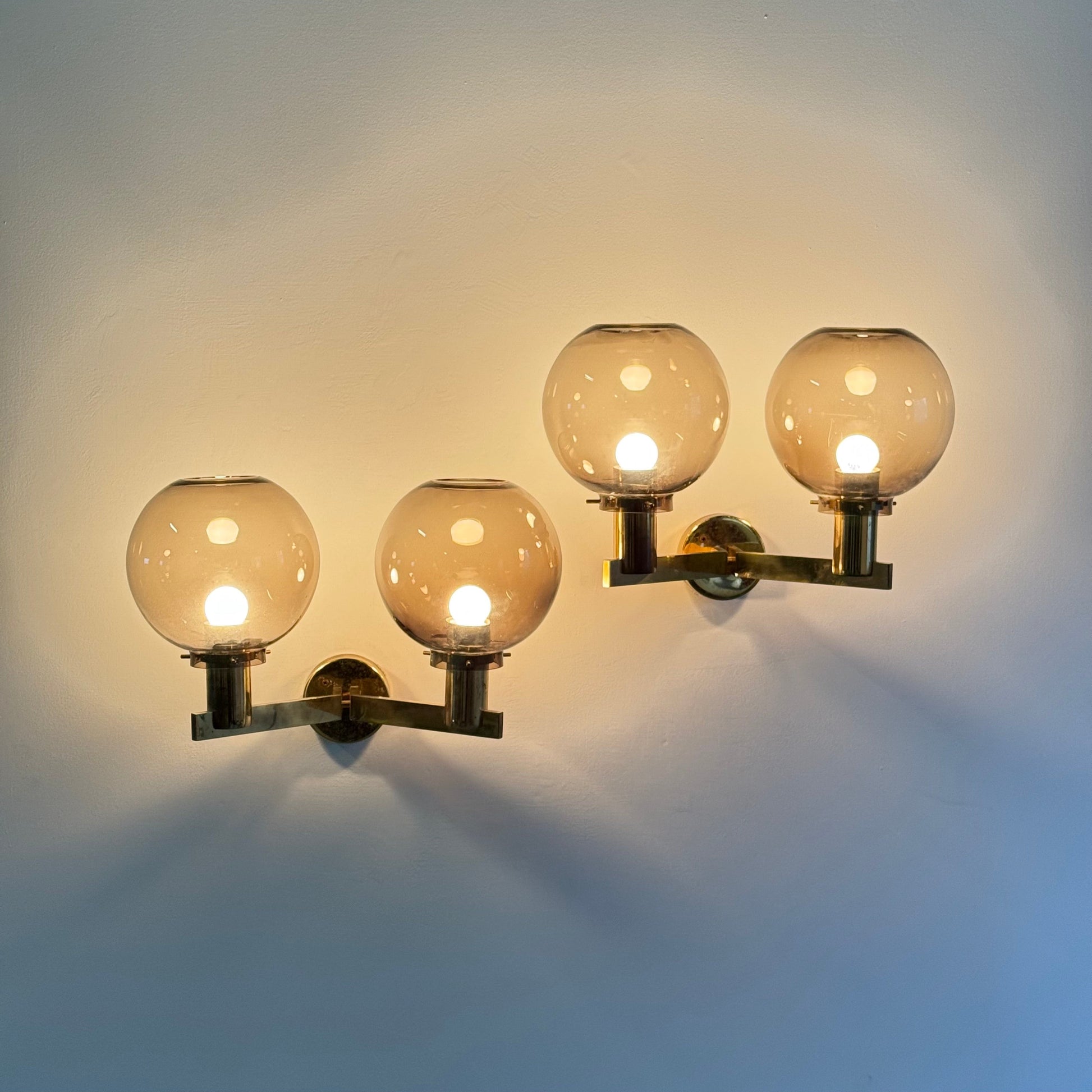 Pair of Two-Light V-149/2 Wall Sconces by Hans-Agne Jakobsson for AB Markaryd Sconces