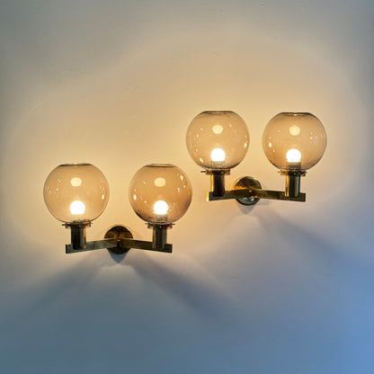 Pair of Two-Light V-149/2 Wall Sconces by Hans-Agne Jakobsson for AB Markaryd Sconces