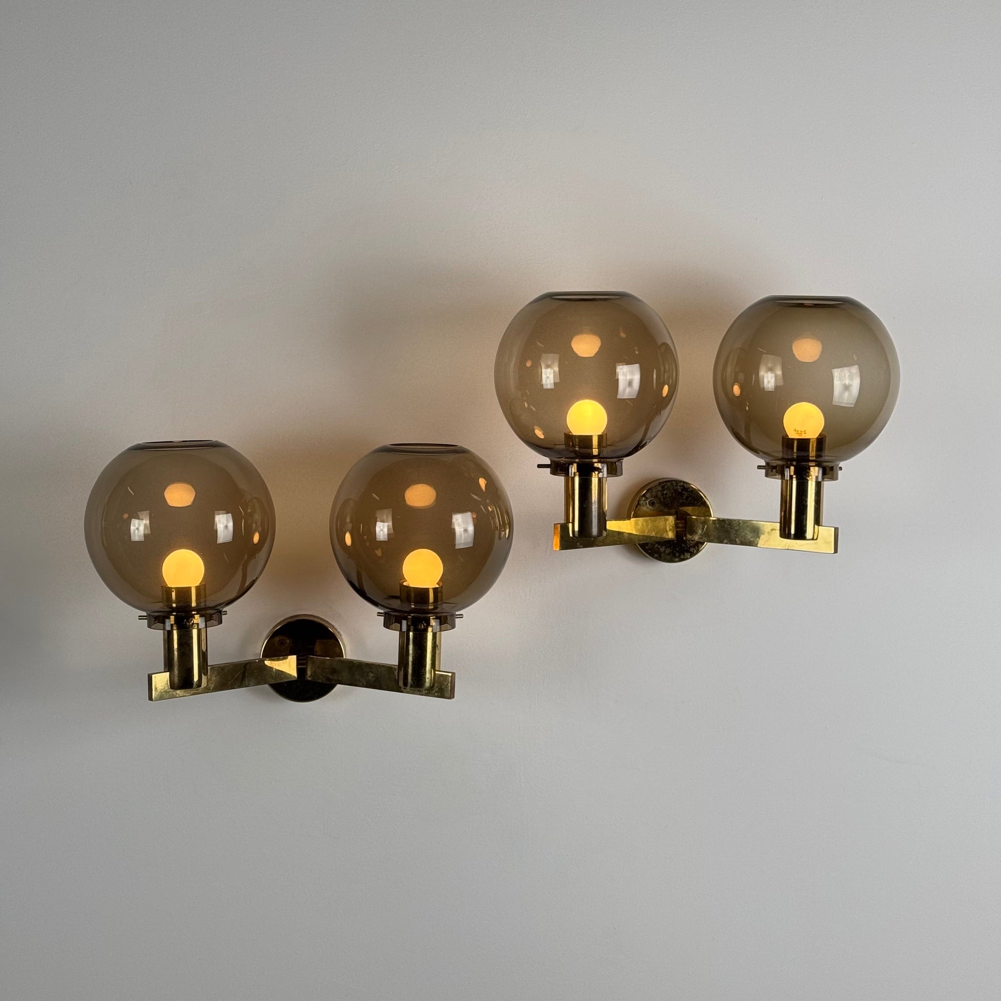 Pair of Two-Light V-149/2 Wall Sconces by Hans-Agne Jakobsson for AB Markaryd Sconces