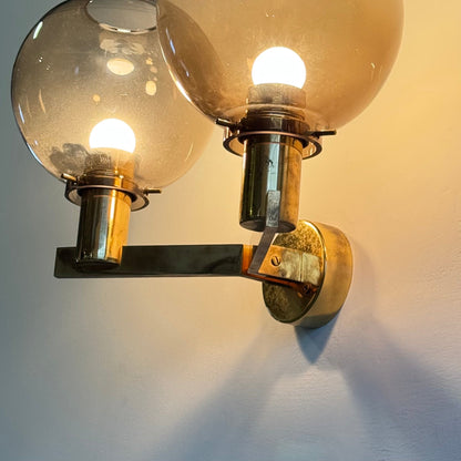 Pair of Two-Light V-149/2 Wall Sconces by Hans-Agne Jakobsson for AB Markaryd Sconces