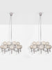 Pair of Unique Veronese Chandeliers 65-Inch Steel Murano Glass 1970 Chandeliers