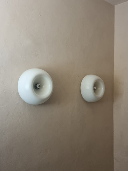 Pair of Velella Wall/Ceiling Lamps by Achille and Pier Giacomo Castiglioni for Flos, 1967 Sconces