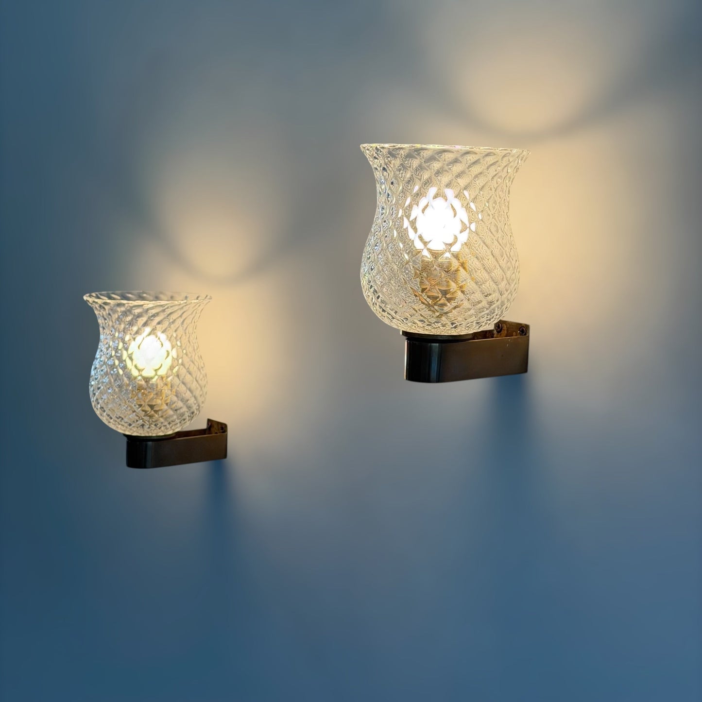 Pair of Wall Lights by Archimede Seguso for Seguso Vetri d'Arte, 1940s Sconces