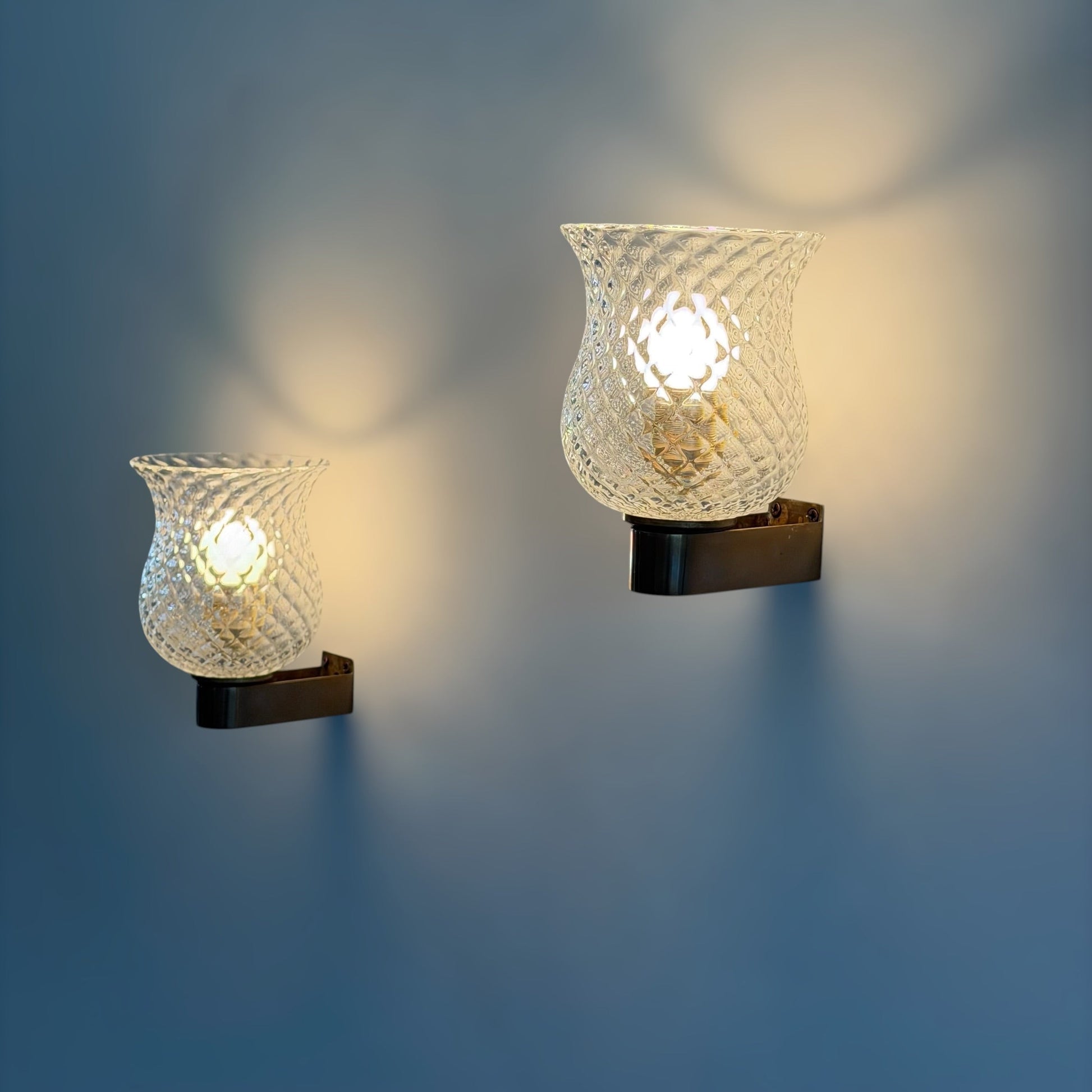 Pair of Wall Lights by Archimede Seguso for Seguso Vetri d'Arte, 1940s Sconces
