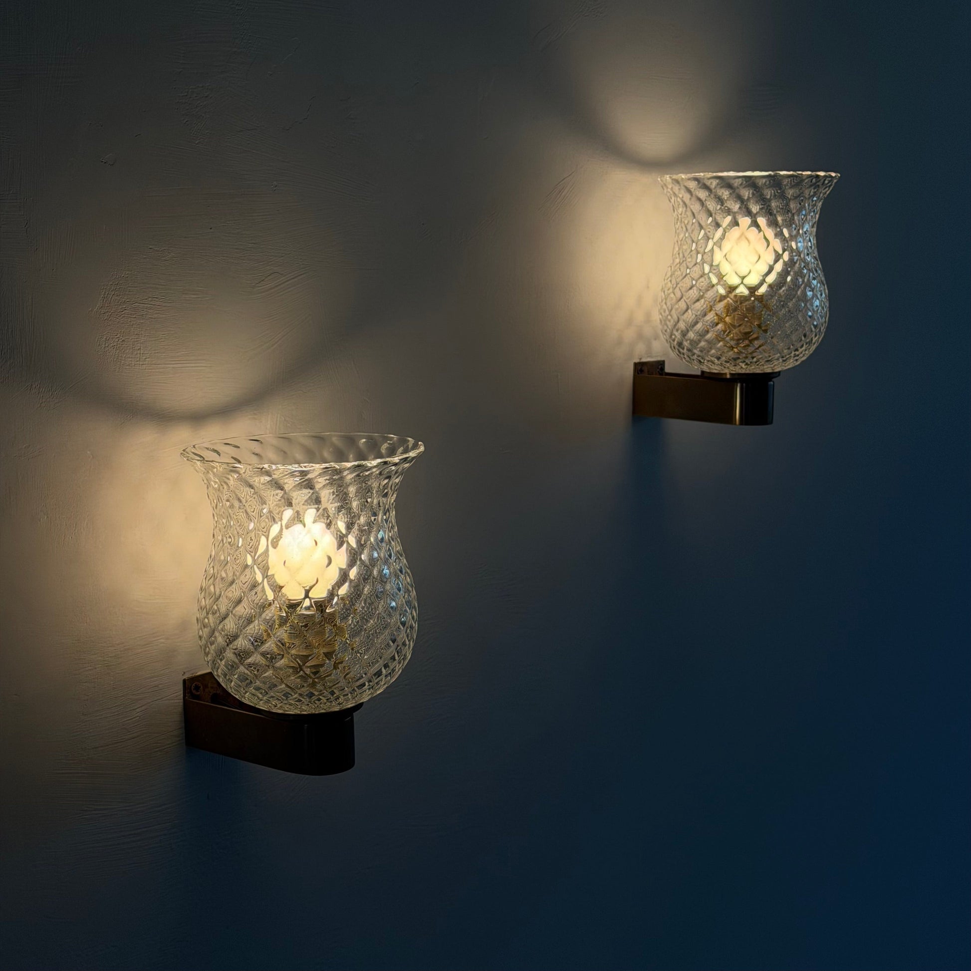 Pair of Wall Lights by Archimede Seguso for Seguso Vetri d'Arte, 1940s Sconces